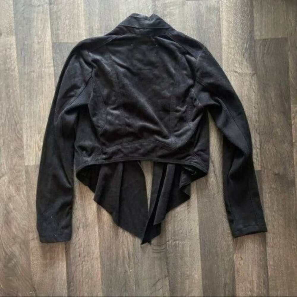Arden B Black Suede Cropped Open Jacket Size XS - Picture 10 of 10